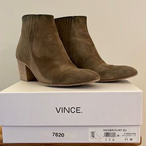 Vince bootie, size 11, Tan Suede